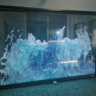 Transparent Led Screen Display Store Glass Adhesive Wall Indoor  Flexible Film Led Screen