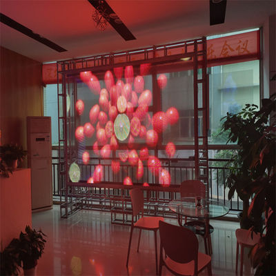 P10 RGB Color LED Transparent Film Screen Indoor Hard / Flexible LED Display Screen