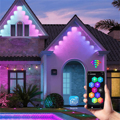 Exterior 20mm RGBW LED Eave Lights with Wifi and Remote Control Support