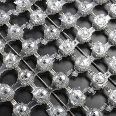 Full Color Outdoor Led Pixel Grid Screen Led Mesh Curtain with Epistar 3535 RGB LED Chip