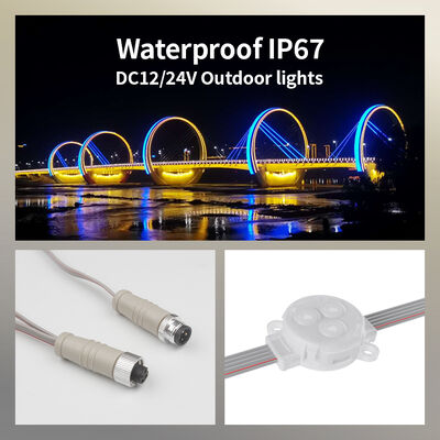 Factory Price Outdoor RGB Led Point Light Full Color 30mm DC12V IP67 Waterproof Led Pixel Lights