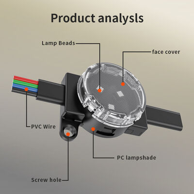 30mm IP67 Waterproof RGB LED Pixel Light with DMX512 Control for Outdoor Building Lighting