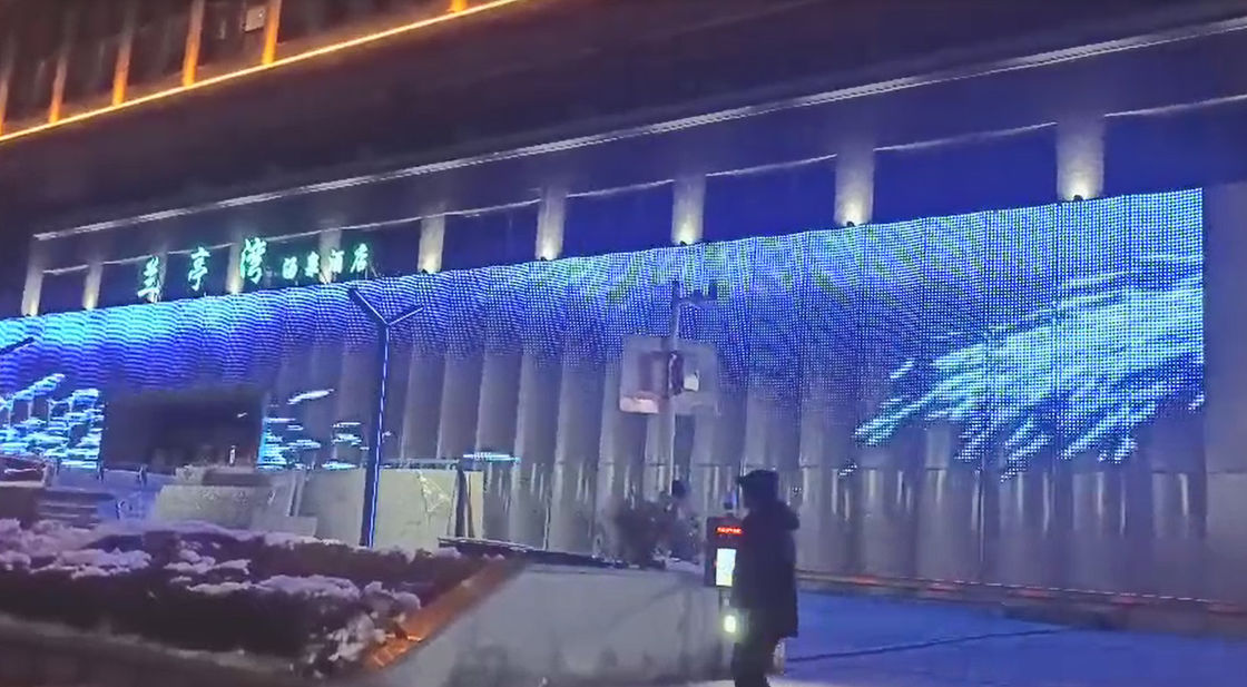 P50 Mesh Screen For Bridge Large Flexible Led Screen Led Curtain Wall ...