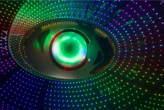 DMX512 Control SMD5050 LED Colorful Mesh Video Display for Advertising Screen