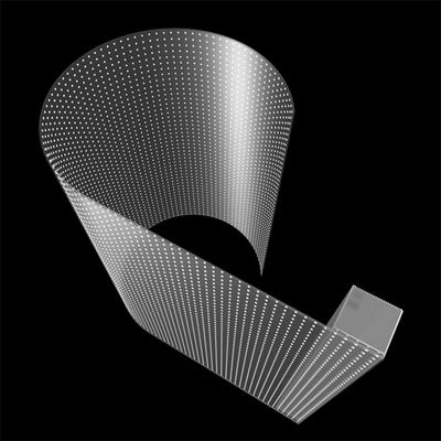 Light And Thin RGB Color LED Transparent Film Screen For Large Buildings