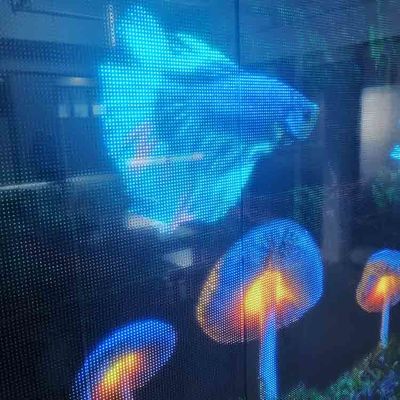 P6.25 Гибкий светодиодный прозрачный пленочный экран Внутренний Мягкий Super Slim Adhesive LED Display
