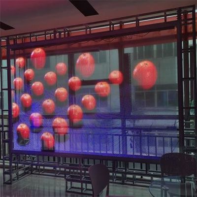 Transparent Led Screen Display Store Glass Adhesive Wall Indoor  Flexible Film Led Screen