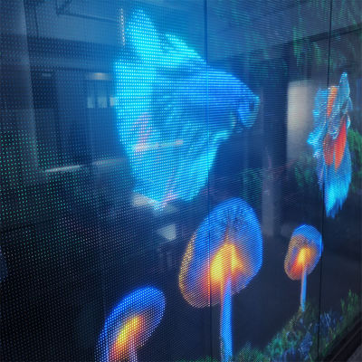 P16 LED Прозрачный экрана фильма гибкий высокая яркость высокое разрешение WE2121RGB-IC Обнаженный глаз LED кристаллический экрана фильма