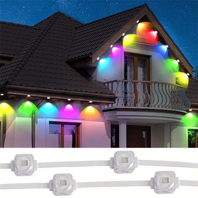 Outdoor Waterproof Rgbw Led Point Holiday Christmas Pixel Decoration Lights Led Eave Lights