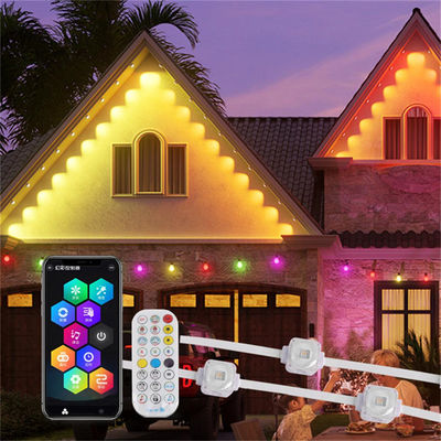 Постоянные рождественские светодиодные светодиоды IP67 Rgb наружное украшение Wifi Smart Eave String