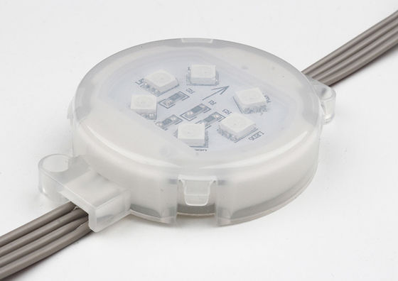 RGB многоцветное изменение светодиодного пиксельного точечного света 24V SMD5050 50 мм для строительства дома IP67 водонепроницаемое наружное освещение