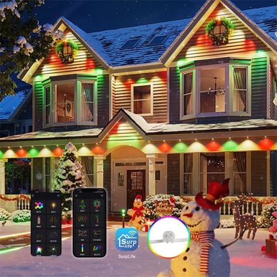 Умный светодиодный постоянный на открытом воздухе праздник Рождество Wifi RGB светодиодный свет наружных окон