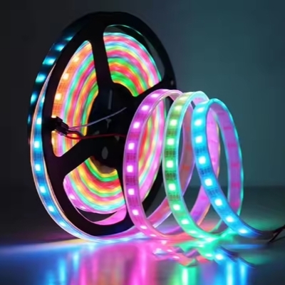 Умная гибкая RGB светодиодная лента WS2811 с индивидуальной адресацией, управлением через приложение, 12В/24В, освещение для украшения дома