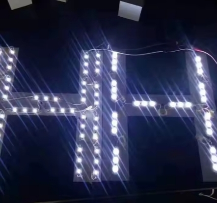 12В мини-ЛЕД модули 3LED SMD 2835 0.48W холодно-белый с линзой Ультра-малый мини-ЛЕД для светодиодных вывесок