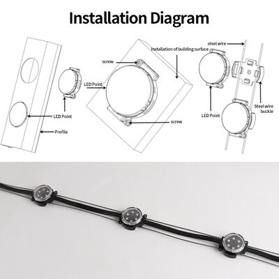 Уличный светодиодный пиксель RGB SMD3535 DMX 512, цифровой, 40 мм, 50 мм, 100 мм, IP67, водонепроницаемый