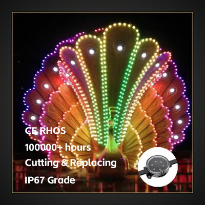 40 мм IP67 светодиодный точечный источник света водонепроницаемый пиксельный свет умный контроль программируемый RGB Фасад здания моста ландшафтное оформление освещение