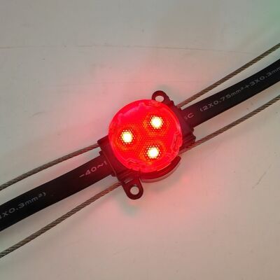 30mm diameter RGB LED point lights with IP67 waterproof rating 12V DC powered perfect for outdoor projects
