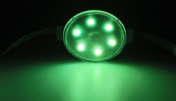 Светодиодный пиксельный точечный источник света для наружного освещения зданий, IP67, 24 В, 50 мм, 1 Вт, наружный, 1800K-6500K