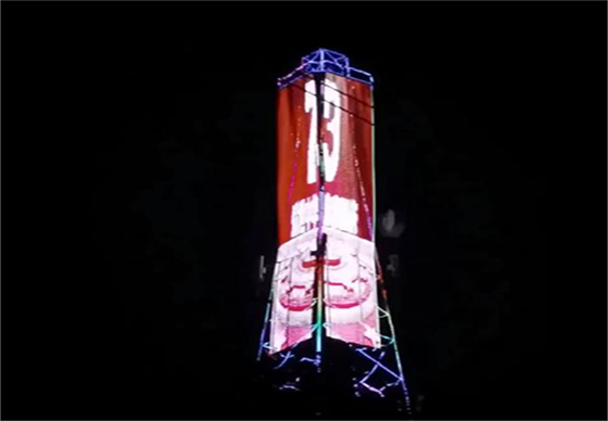P100 Pixel Pitch Flexible LED Mesh Screen с яркостью 3000cd и водонепроницаемостью IP67 для наружных видеостен