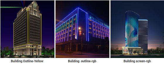 3in1 SMD5050 LED Linear Light DC24V 12W Building Facade Lights DMX512 / SPI Control